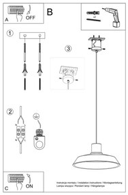 Sollux SL.0282 - Csillár zsinóron AFRA 1xE27/60W/230V szürke/natúr fa