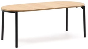 Natúr színű bővíthető étkezőasztal tölgyfa dekoros asztallappal 90x120 cm Montuiri – Kave Home