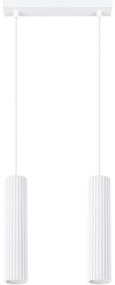 Sollux SL.1536 - Csillár zsinóron KARBON 2xGU10/10W/230V fehér SL.1536