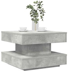 Betonszürke dohányzóasztal 360 fokban forgatható 50x50x34,5 cm