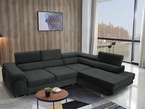 Sarok ülőgarnitúra Ascend L (szürkésfekete) (J). 1056895