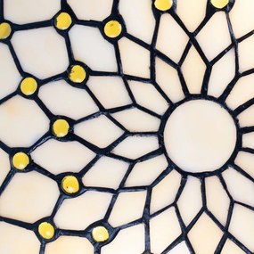 BRILAGI - Tiffany stílusú ólomüveg mennyezeti lámpa IVORY 2xE27/60W/230V átm. 40 cm