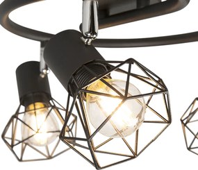 Intelligens spotlámpa fekete forgatható és dönthető, 3 db P45 Wifi - Mosh