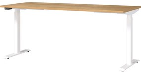 Íróasztal elektromosan állítható magassággal, tölgyfa dekoros asztallappal 80x180 cm Jet – Germania