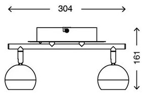 Briloner 2040-022 - LED RGB dimmelhető spotlámpa 2xLED/3,3W/230V + DO