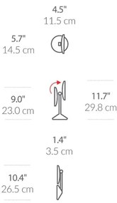 Kozmetikai tükör világítással-nagyítós (tízszeres) ø 12 cm Travel – simplehuman