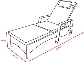 Avenberg HAVANA Kerti relaxációs nyugágy - barna