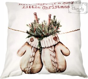 Karácsonyi párnahuzat Téli zsinóros kesztyű