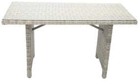 DEOKORK Rattan asztal 140 x 80 cm SEVILLE (szürke)