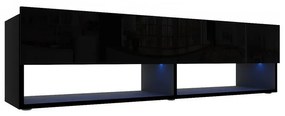 IZUMI magasfényű fekete TV szekrény, 140 BL