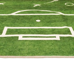 zöld mosható csúszásgátló futballpálya gyerekszőnyeg 160x230 cm