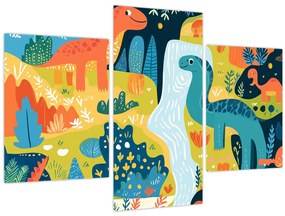 Kép - Vidám dinoszauruszok (90x60 cm)