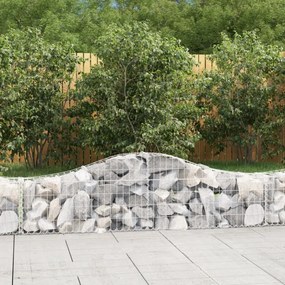 5 db íves horganyzott vas gabion kosár 200x30x40/60 cm