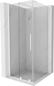 Mexen Velar, zuhanykabin tolóajtóval 110 (ajtó) x 110 (fal) cm, 8mm átlátszó üveg, fehér, 871-110-110-01-20