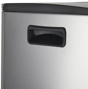 Matt ezüstszínű acél szelektív pedálos szemetes 2x30 l Aliya – Spirella