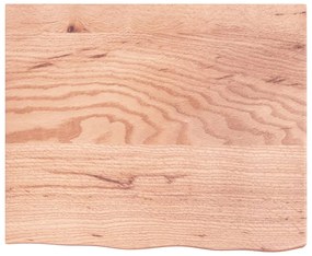 világosbarna kezelt tömör tölgyfa fali polc 60x50x(2-6) cm