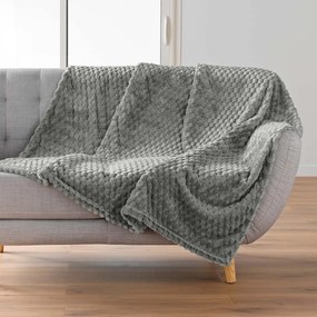 Szürke mikroflanel takaró 125x150 cm Mini Frosty – douceur d'intérieur