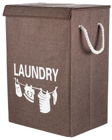 LAUNDRY szennyeskosár 40 x 30 x 60, barna