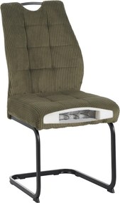 Étkezőszék, zöld/fekete, KELMA