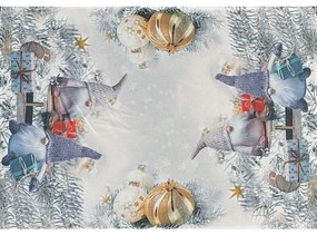 Karácsonyi mintás tányéralátét Manók
