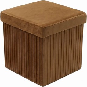 MALAGA összehajtható tárolós puff 38 cm ,barna