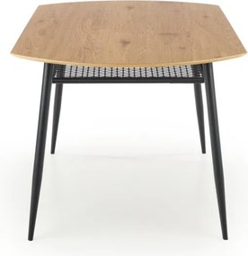 Jackson étkezőasztal – arany tölgy / fekete 160 cm