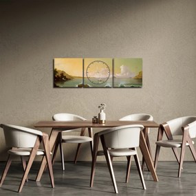 Kép - Martin Johnson Heade, Rio de Janeiro Bay, reprodukciók (órával) (90x30 cm)