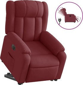 vidaXL elektromos felállást segítő bordó szövet dönthető fotel