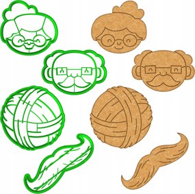 4x Formák Nagymama És Nagypapa Napjára Nagypapa És Nagymama 4db-os szett