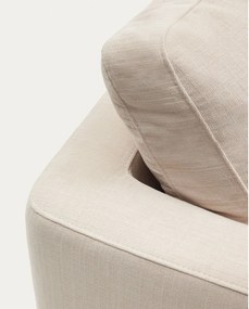 Bézs zsenília sarokkanapé (jobb oldali-heverő résszel) Gala – Kave Home