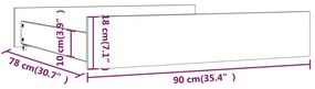 2 db tömör fenyőfa ágyneműtartó fiók