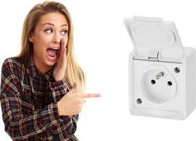 Hermes Szimpla Aljzat Földelt 16A IP44