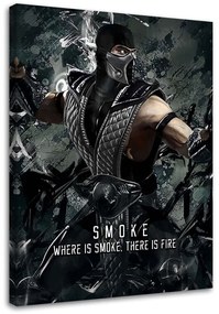 Gario Vászonkép Mortal Kombat játék karaktere Smoke - SyanArt Méret: 40 x 60 cm