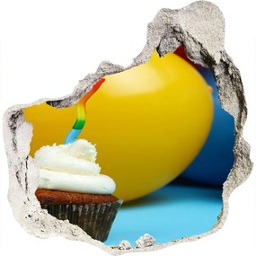 3d lyuk fal dekoráció Születésnapját cupcake nd-p-85798820