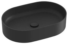 Ravak XJX0D155000 - Asztallapra helyezhető mosdó CERAMIC SLIM 55x37 cm kerámia/fekete