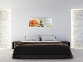 Festett kép az Eiffel-torony (120x50 cm)