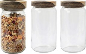 3 db-os üveg ételtároló szett 700ml – boroszilikát üveg tégely