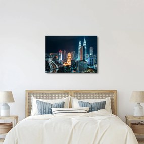 Kép - Éjszaka Kuala Lumpurban (70x50 cm)