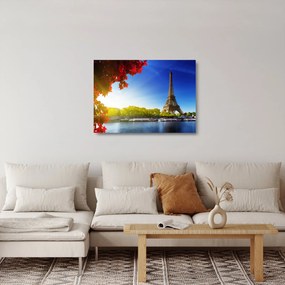 Kép - ősz Párizsban (üvegen) (70x50 cm)