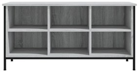 szürke sonoma színű szerelt fa cipőszekrény 100x35x50 cm