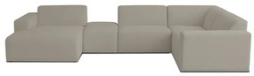 Világosbarna buklé sarokkanapé (U alakú) Roxy – Scandic