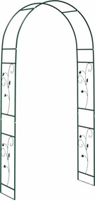 vidaXL Kerti Ív Virágos Zöld 115 x 37 x 231 cm