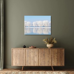 Egy kép egy téli tájról (üvegen) (70x50 cm)