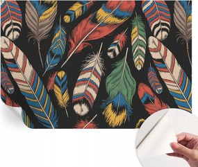 Öntapadós Dekoratív Fotótapéta Hálószobába Színes tollak 104x70 cm