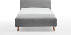 Szürke kárpitozott egyszemélyes ágy ágyrács nélkül 120x200 cm Mattis – Meise Möbel