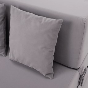 Összecsukható matrac/fotel, 2v1, világosszürke, PELOS