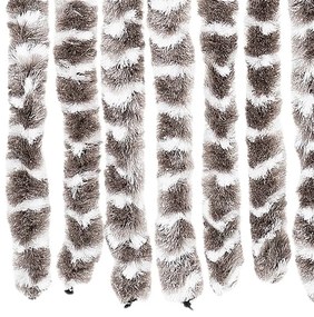 tópszínű és fehér zsenília rovarfüggöny 100 x 200 cm