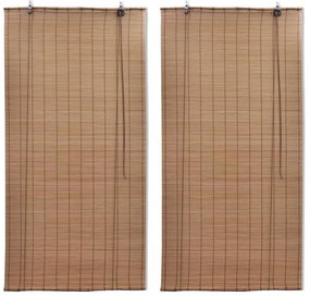 2 db barna bambusz redőny 120 x 220 cm