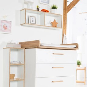 Fehér gyerek fali könyvespolc 90x29 cm Finn – Roba