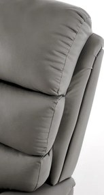 Perus dönthető szürke fotel pohártartóval